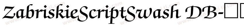 ZabriskieScriptSwash DB字体转换